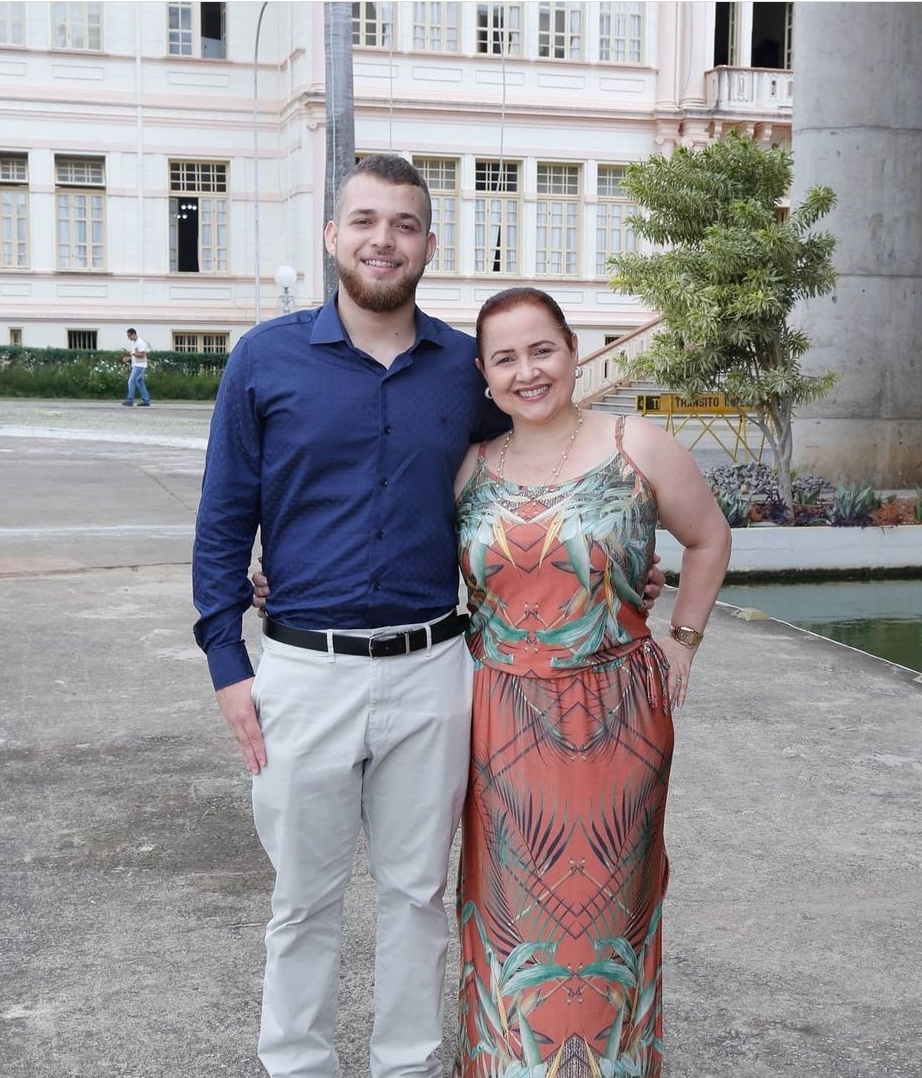 Foto da família na formatura